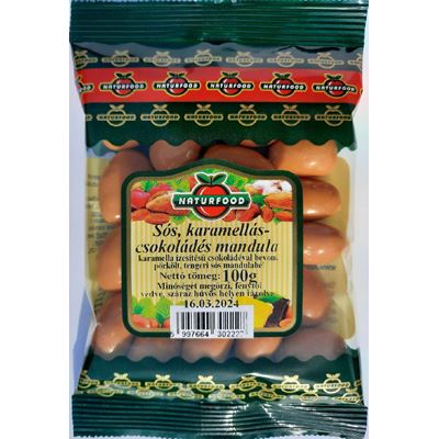 NATURFOOD Sóskaramellás Csokoládés Mandula 100 g
