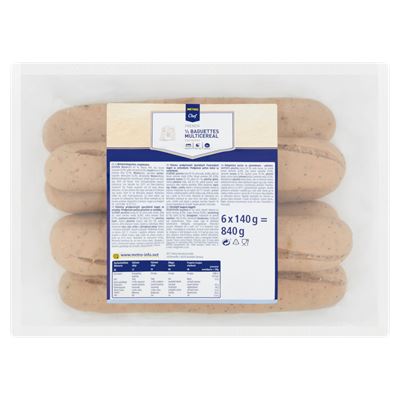 METRO Chef French Sokmagvas 1/2 Baguette Elősütött 6 x 140g