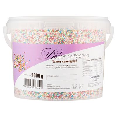 GOODWILL Decopareille Színes Cukorgolyó Tortadekor 2 kg