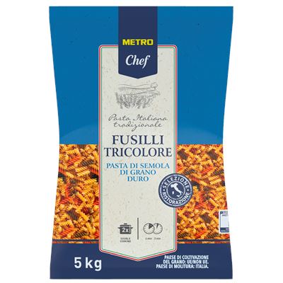 METRO Chef Fusilli Tricolore Durumtészta 5 kg
