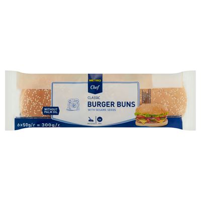 METRO Chef Hamburger Zsemle Szezámos 6 x 50 g