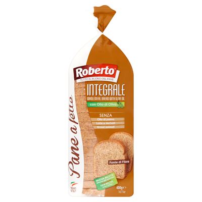 Roberto Szeletelt, Teljes Kiőrlésű Kenyér, Olívaolajjal 400 g