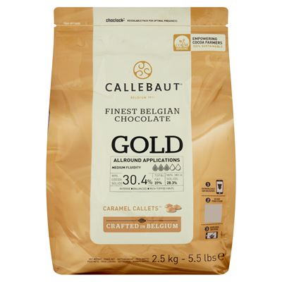 Callebaut Gold fehér csokoládé karamellel 2,5 kg