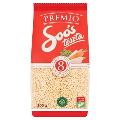 Soós Premio Házi Jellegű 8 Tojásos Betű Száraztészta 200 g