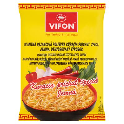 Vifon Csípős Csirke Ízesítésű Instant Tészta Leves 60 g