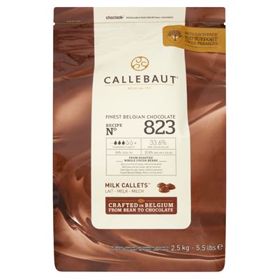Callebaut 823NV tejcsokoládé pasztillák 2,5 kg