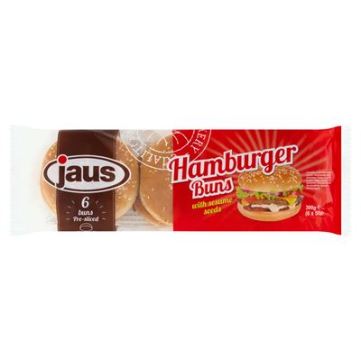 Jaus Szezámmagos Hamburger Zsemle 6 x 50 g