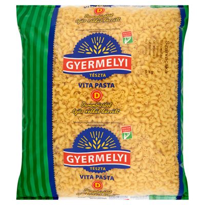 Gyermelyi Vita Pasta szarvacska durum száraztészta 5 kg