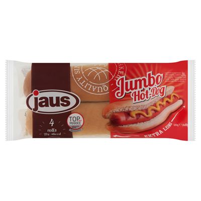 Jaus Jumbo Hot-Dog Kifli 4 db 320 g