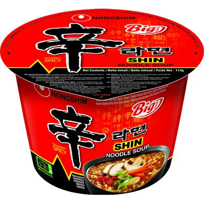 NONG SHIM Ramyun Shin Cup Instant Tészta Leves 114 g