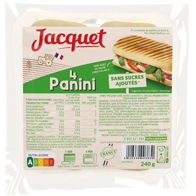 JACQUET Panini Szendvicskenyér (4 x 60 g) 240 g