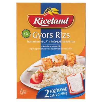 Riceland Gyors Rizs "A" minőségű hosszúszemű hántolt rizs 2 x 125 g (250 g)