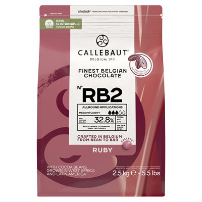 CALLEBAUT RB2 Ruby Csokoládé Pasztilla 2,5 kg