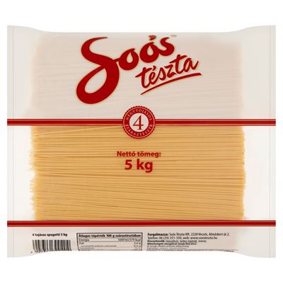 Soós spagetti 4 tojásos száraztészta 5 kg
