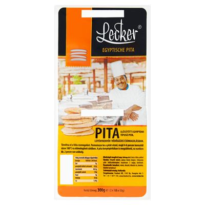 LECKER elősütött egyiptomi típusú pita 300 g
