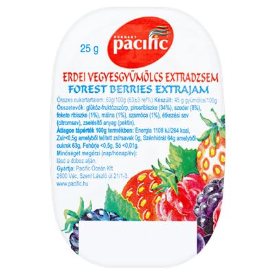 PACIFIC Erdei Vegyesgyümölcs Extra Dzsem (50 x 25 g) 1,25 kg