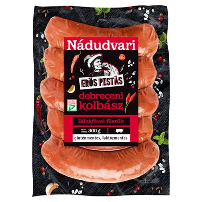 Erős Pistás csípős sertés debreceni kolbász 300 g
