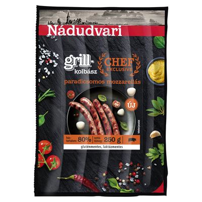 Nádudvari paradicsomos mozzarellás grillkolbász 250 g