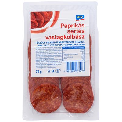 aro Szeletelt Paprikás Vastagkolbász 75 g