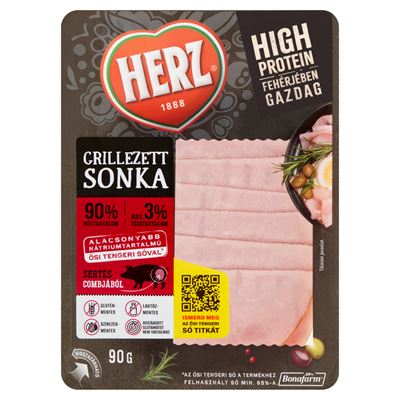 Herz szeletelt grillezett sonka 90 g