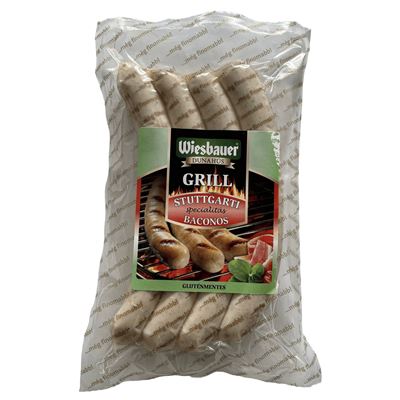 Wiesbauer Stuttgarti Grillkolbász Baconnal 250 g