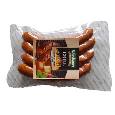 Wiesbauer Füstölt sajtos-chilis Grillkolbász Védőgázas Fóliában 250 g