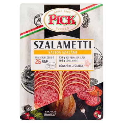 PICK Szalametti szeletelt sajtos szalámi 60 g