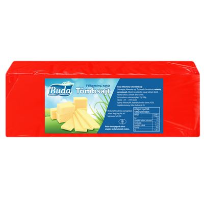 Buda Félkemény Natúr Tömbsajt kb.3 kg