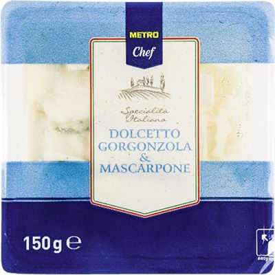 METRO Chef Cascina Verdesole Gorgonzola & Mascarpone Sajt És Krémsajt Rétegezett Keveréke 150 g