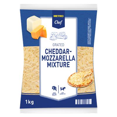 METRO Chef Cheddar - Mozzarella Reszelt Sajtmix 1 kg