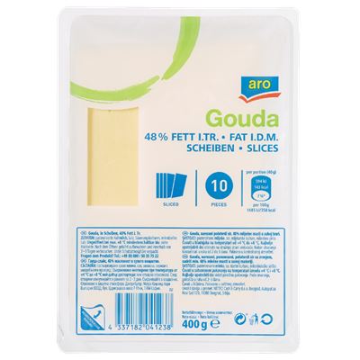 aro Gouda Szeletelt Sajt 400 g