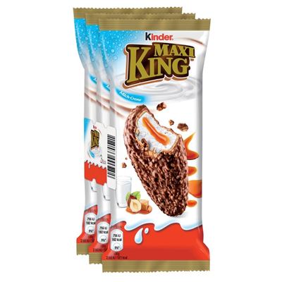 kinder Maxi King lágy karamellás és tejes krémmel töltött ostya 3 x 35 g (105 g)