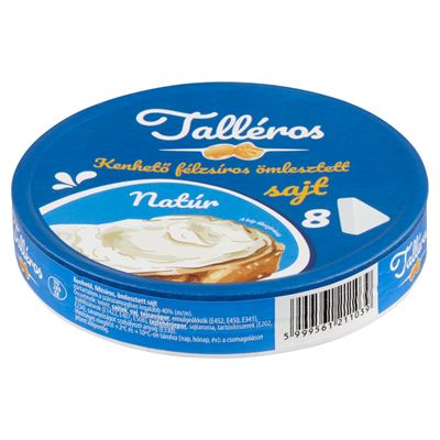 Talléros natúr kenhető félzsíros ömlesztett sajt 8 db 140 g