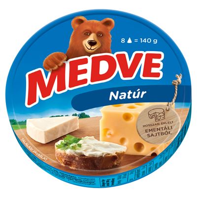 MEDVE natúr kenhető, zsíros ömlesztett sajt 8 x 17,5 g (140 g)