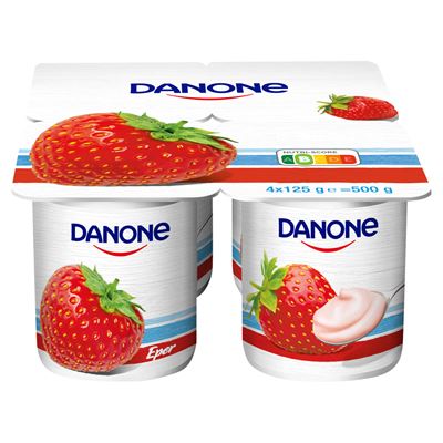 DANONE Eperízű, Élőflórás, Zsírszegény Joghurt ( 4 x 125 g ) 500 g