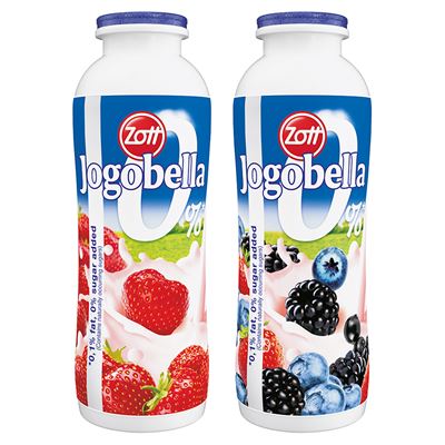 ZOTT Jogobella élőflórás, sovány, joghurtos ital édesítőszerekkel 250 g
