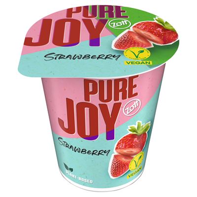 ZOTT Pure Joy Vegán 140 g Eper/Őszibarack-Maracuja