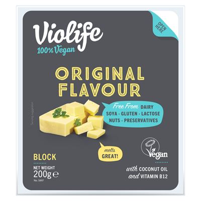 Violife Original Ízesítésű Növényi Sajtolású Tömb 200 g