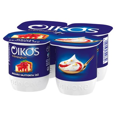 DANONE Oikos málnás sajttorta ízű krémjoghurt 4 x 125 g
