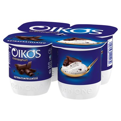 DANONE Oikos Görög stracciatellaízű élőflórás krémjoghurt 4 x 125 g