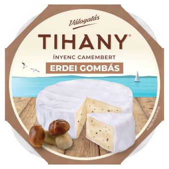 TIHANY Válogatás Ínyenc Camembert erdei gombás zsírdús lágy sajt 120 g