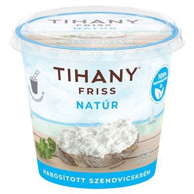 TIHANY Friss natúr habosított szendvicskrém 140 g