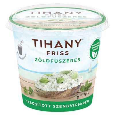 TIHANY Friss zöldfűszeres habosított szendvicskrém 140 g