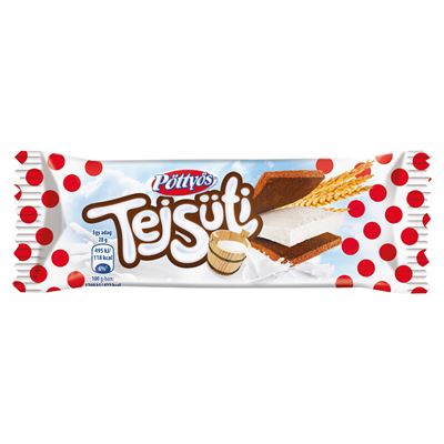 Pöttyös Tejsüti tejes krémmel töltött kakaós piskóta 28 g