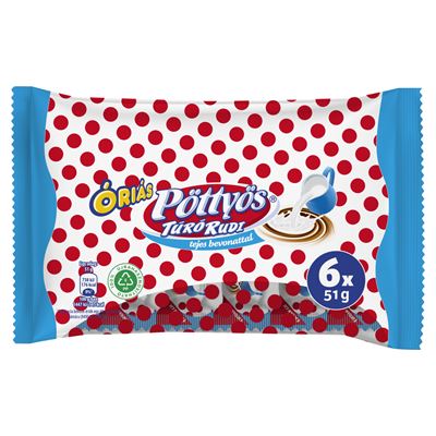 Pöttyös Óriás Túró Rudi Tejbevonóval 6 x 51 g