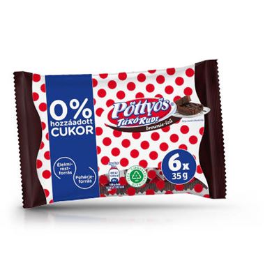 Pöttyös Túró Rudi Hozzáadott Cukor Nélkül Brownie Ízű 6 x 35 g