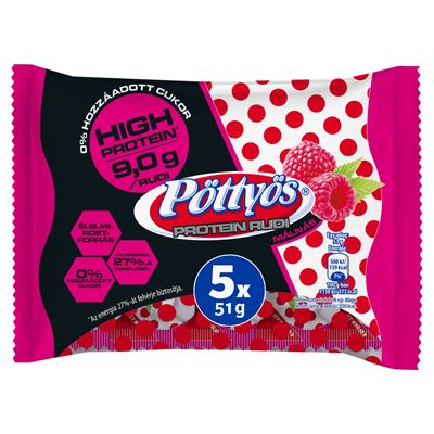 Pöttyös Protein Túró Rudi Málnás 5 x 51 g