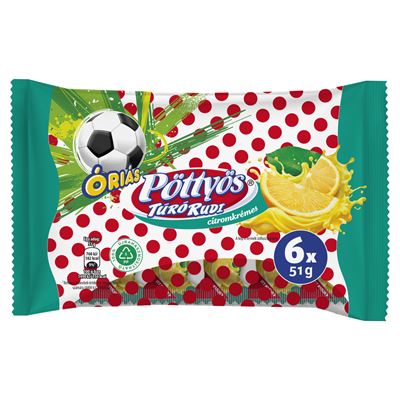 Pöttyös Óriás Ét Citromkrémes Túró Rudi 6×51g
