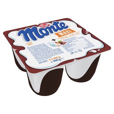 ZOTT monte Maxi csokoládés, mogyorós tejdesszert 4 x 100 g