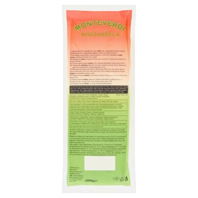 Jager Monteverdi Zsíros, Félkemény Mozzarella Sajt 1,5 kg
